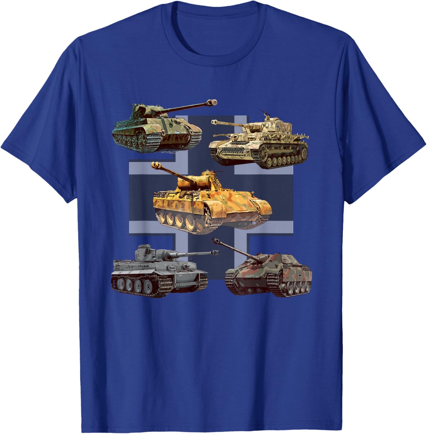 German Tanks WW2 V Panther Jagdpanther Tiger 1 Tiger 2 T-Shirt - T-Shirt | Royal