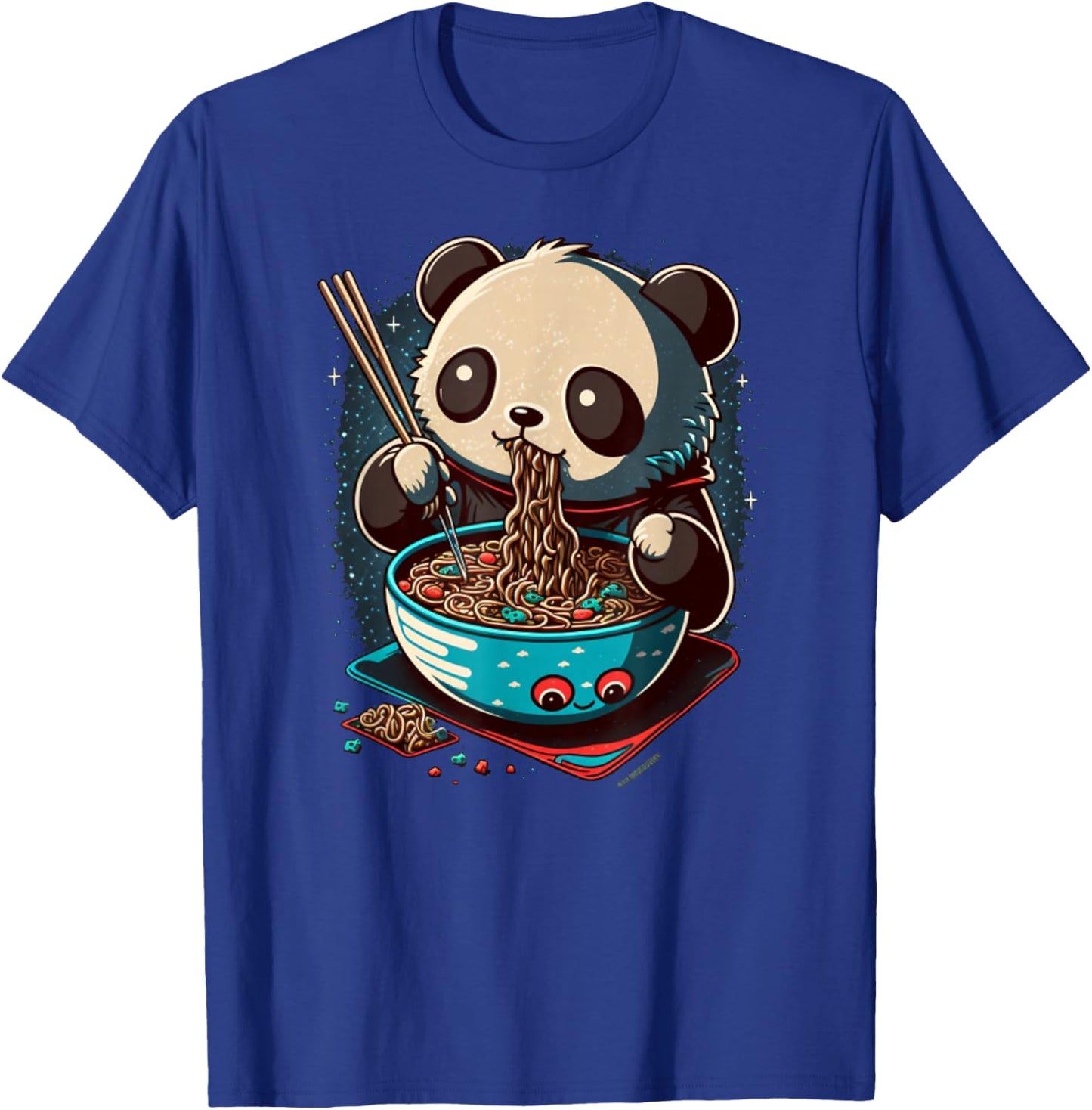 Adorable Kawaii Panda Eating Ramen Gifts T-Shirt - T-Shirt | Royal