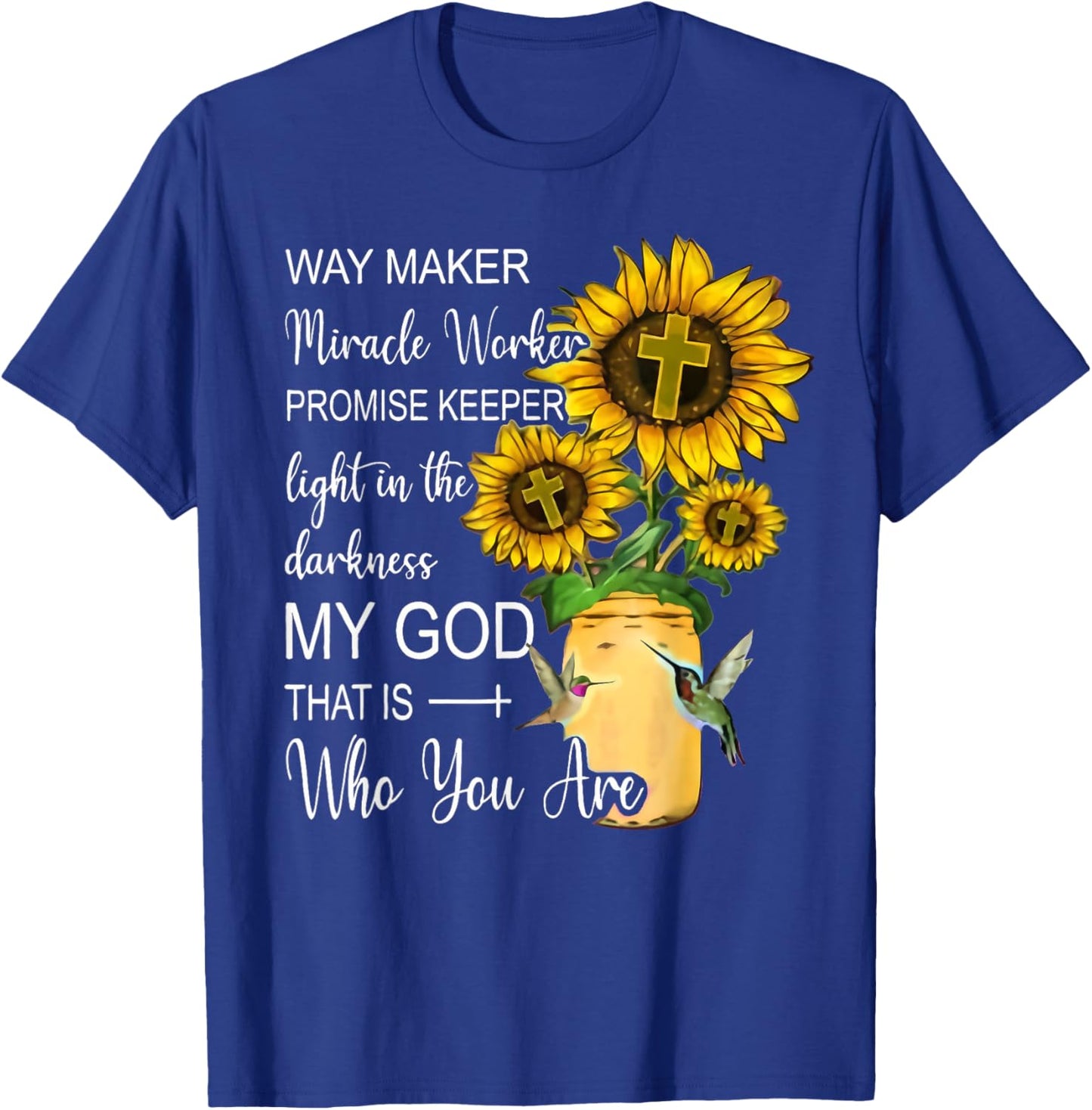 Way Maker Waymaker Promise Keeper Miracle Worker Christian T-Shirt - T-Shirt | Royal