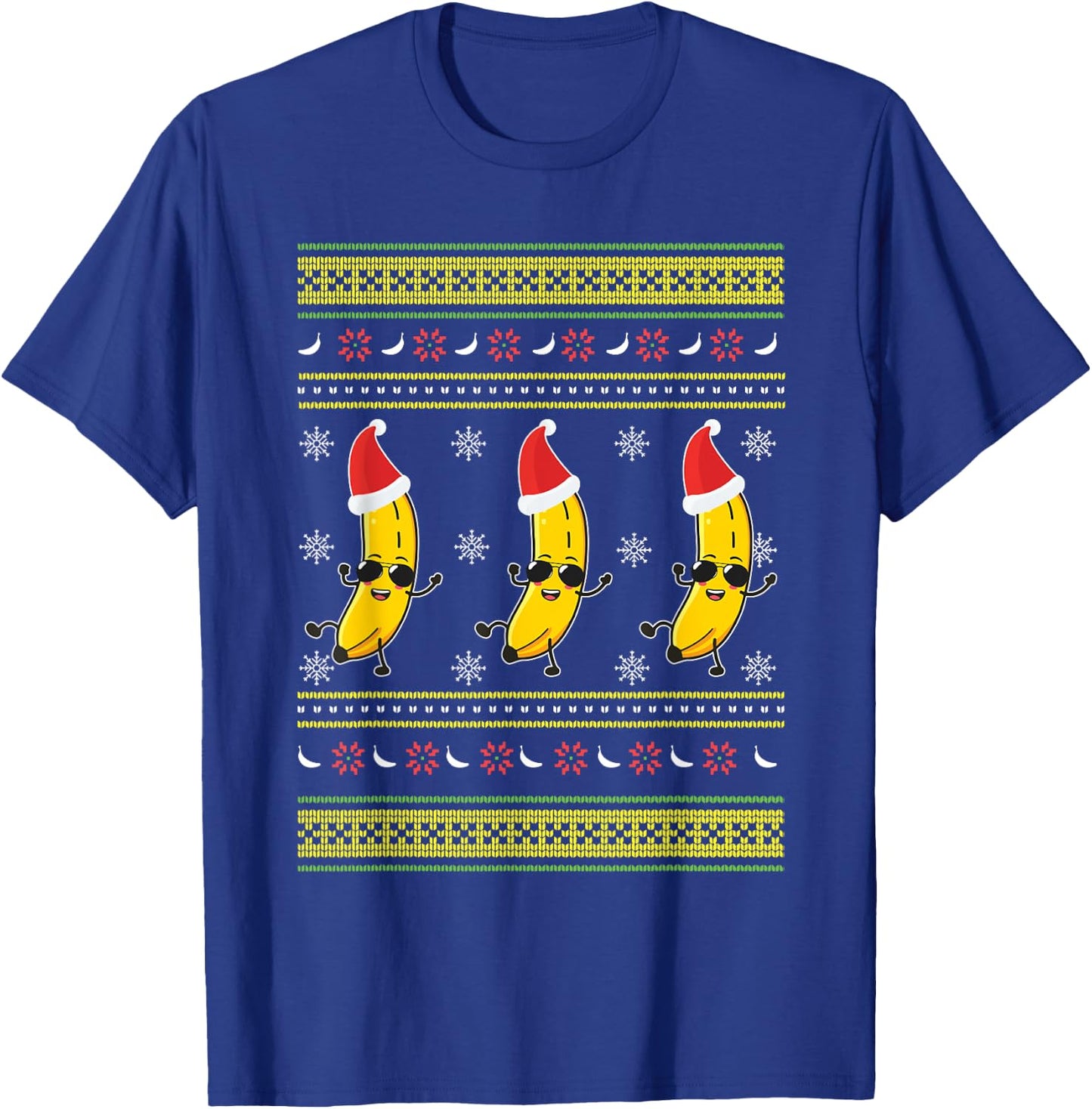 All I Want For Christmas Is Bananas Ugly Xmas For Banana Fan T-Shirt - T-Shirt | Royal