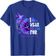 I Wear Purple Blue For Emanuel Syndrome Awareness Sunflower T-Shirt - T-Shirt | Royal