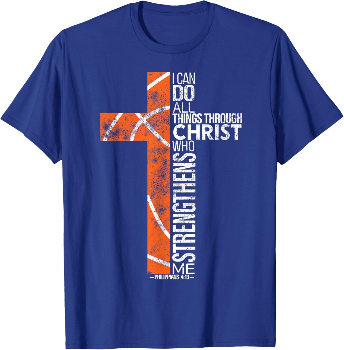 Men Christian Basketball Boys Player Religious Team Coach T-Shirt - T-Shirt | Royal