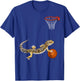 Leopard Gecko Playing Sports Lizard & Reptiles Basketball T-Shirt - T-Shirt | Royal
