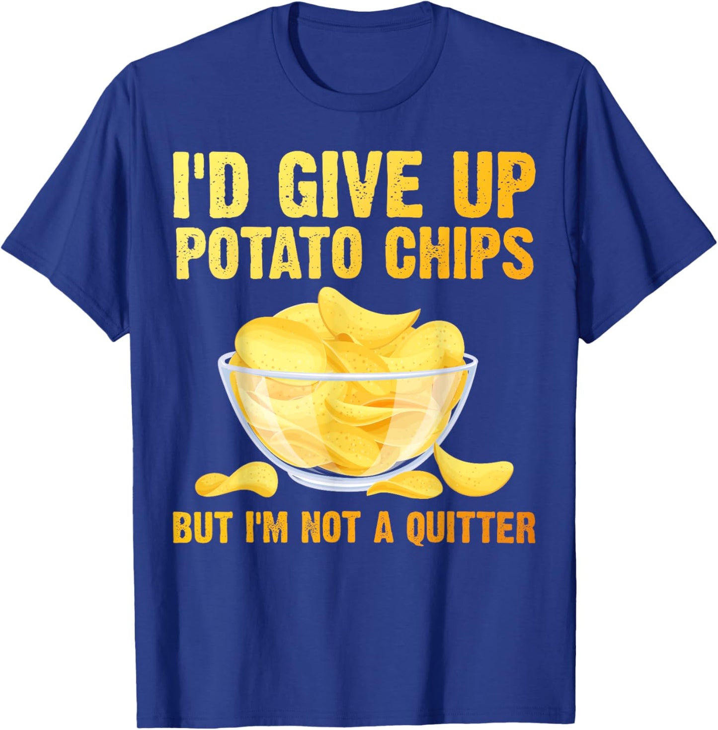 Funny Potato Chips Art Women Kids Bag of Chips Lover T-Shirt - T-Shirt | Royal