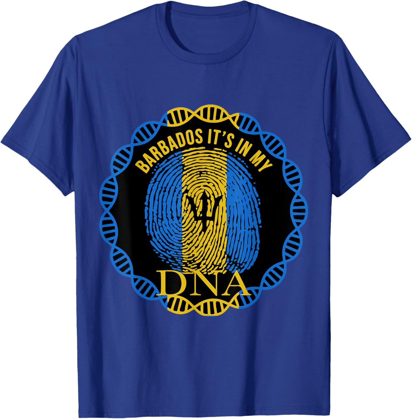 IT'S IN MY DNA Barbados Flag Men Women Pride Roots Gift T-Shirt - T-Shirt | Royal