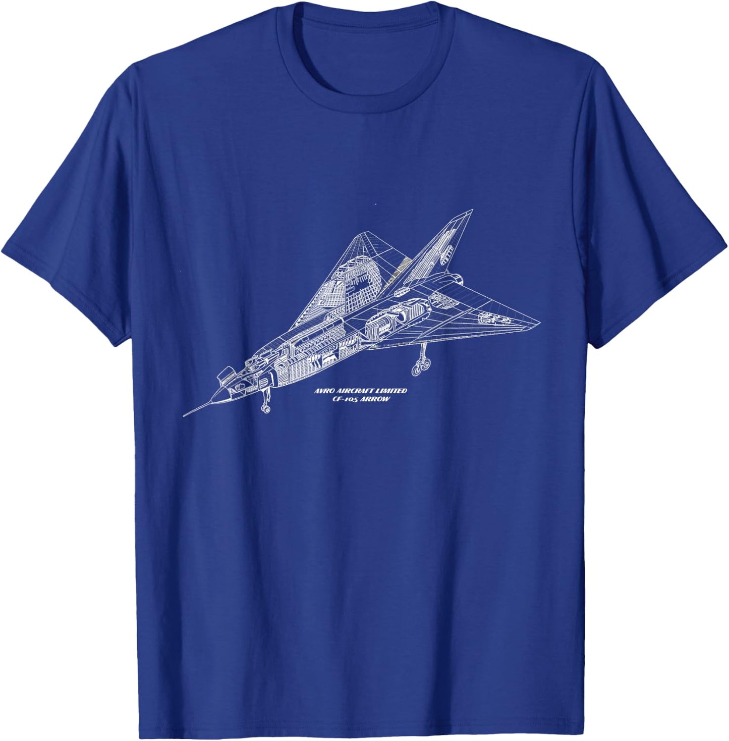 Avro Arrow CF-105 Technical Drawing T-Shirt - T-Shirt | Royal