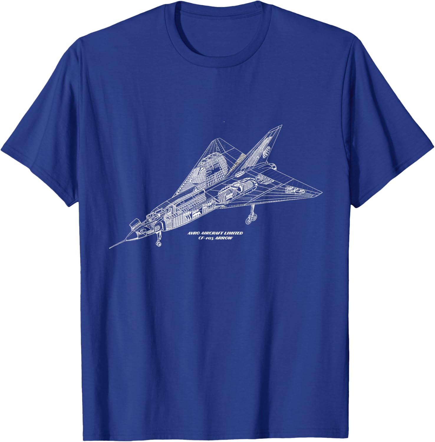 Avro Arrow CF-105 Technical Drawing T-Shirt - T-Shirt | Royal