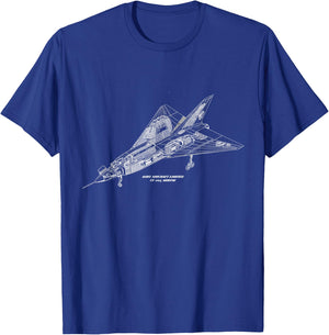 Avro Arrow CF-105 Technical Drawing T-Shirt - T-Shirt | Royal