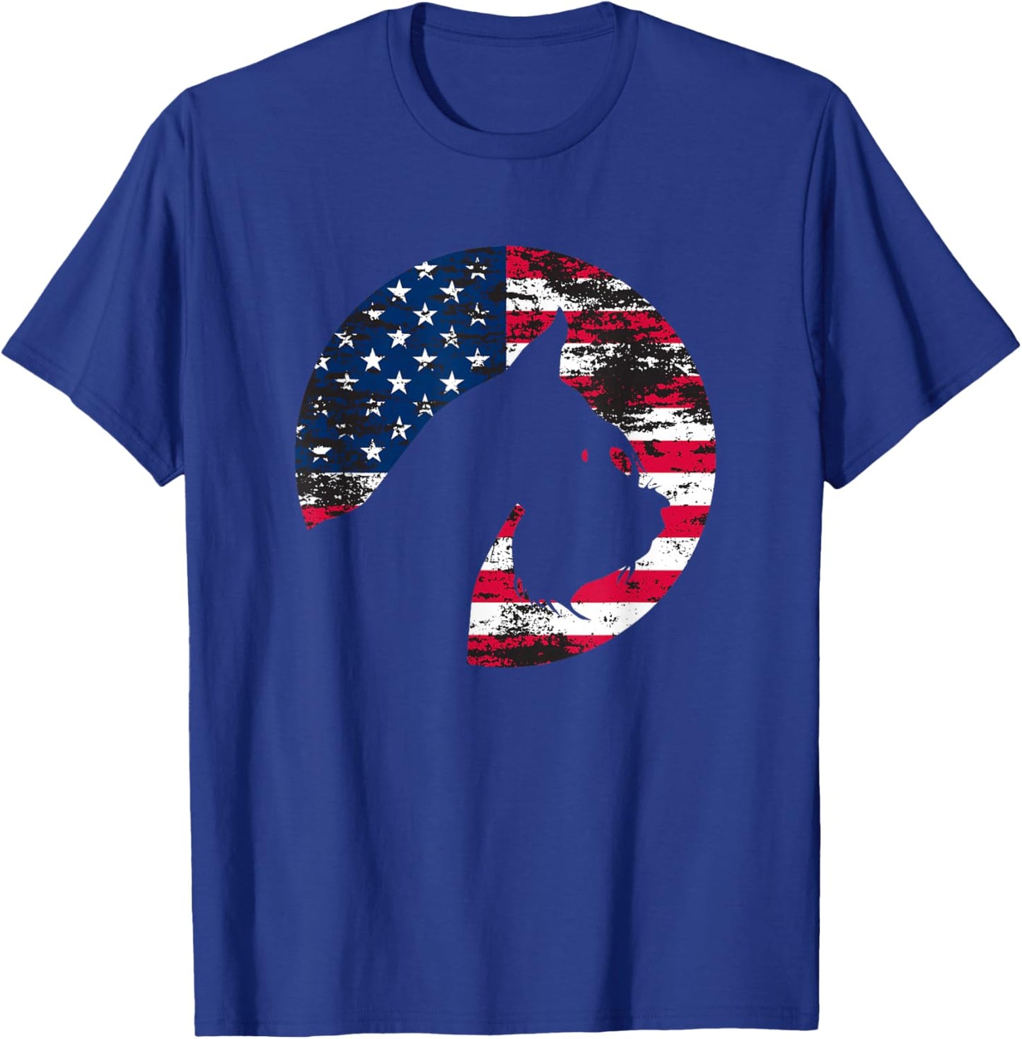 Vintage Schnauzer American Flag T-Shirt - T-Shirt | Royal