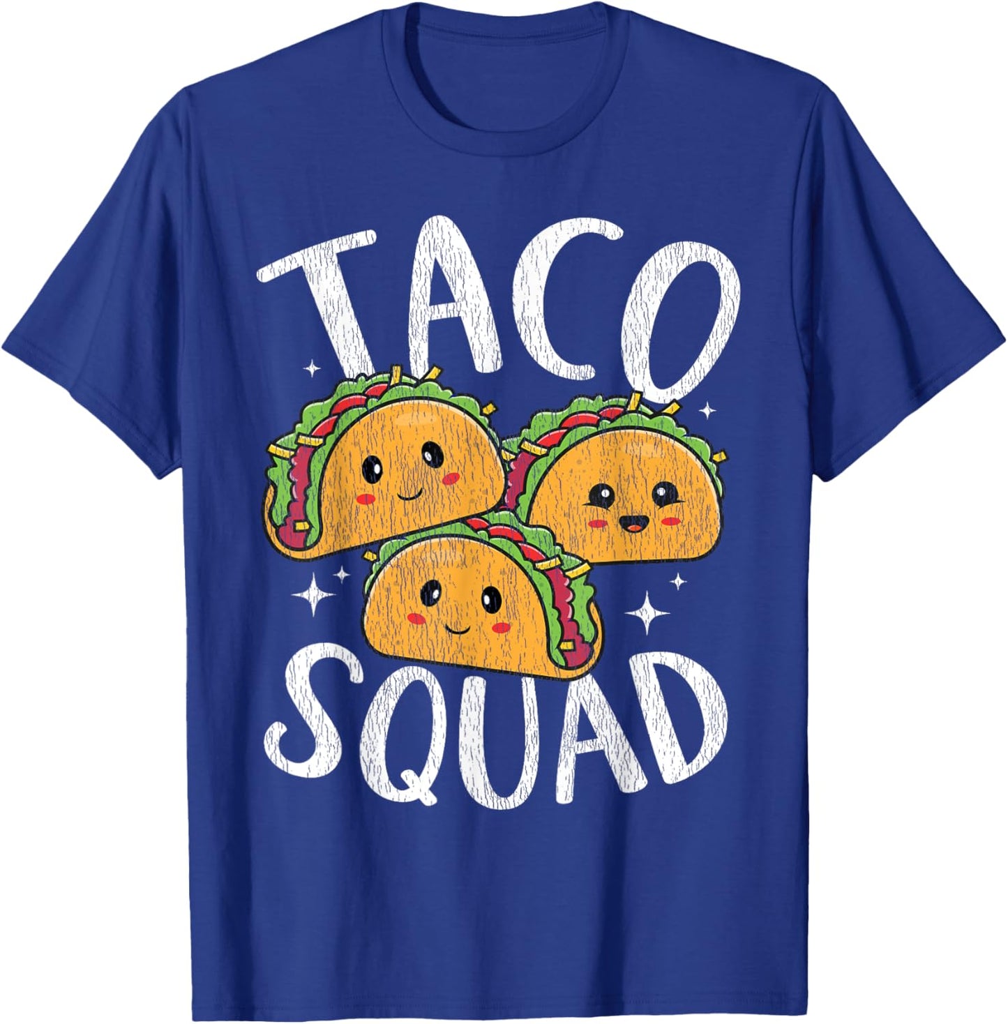 Kawaii Taco Squad For Tacos Lover Men Women Kids Vintage T-Shirt - T-Shirt | Royal