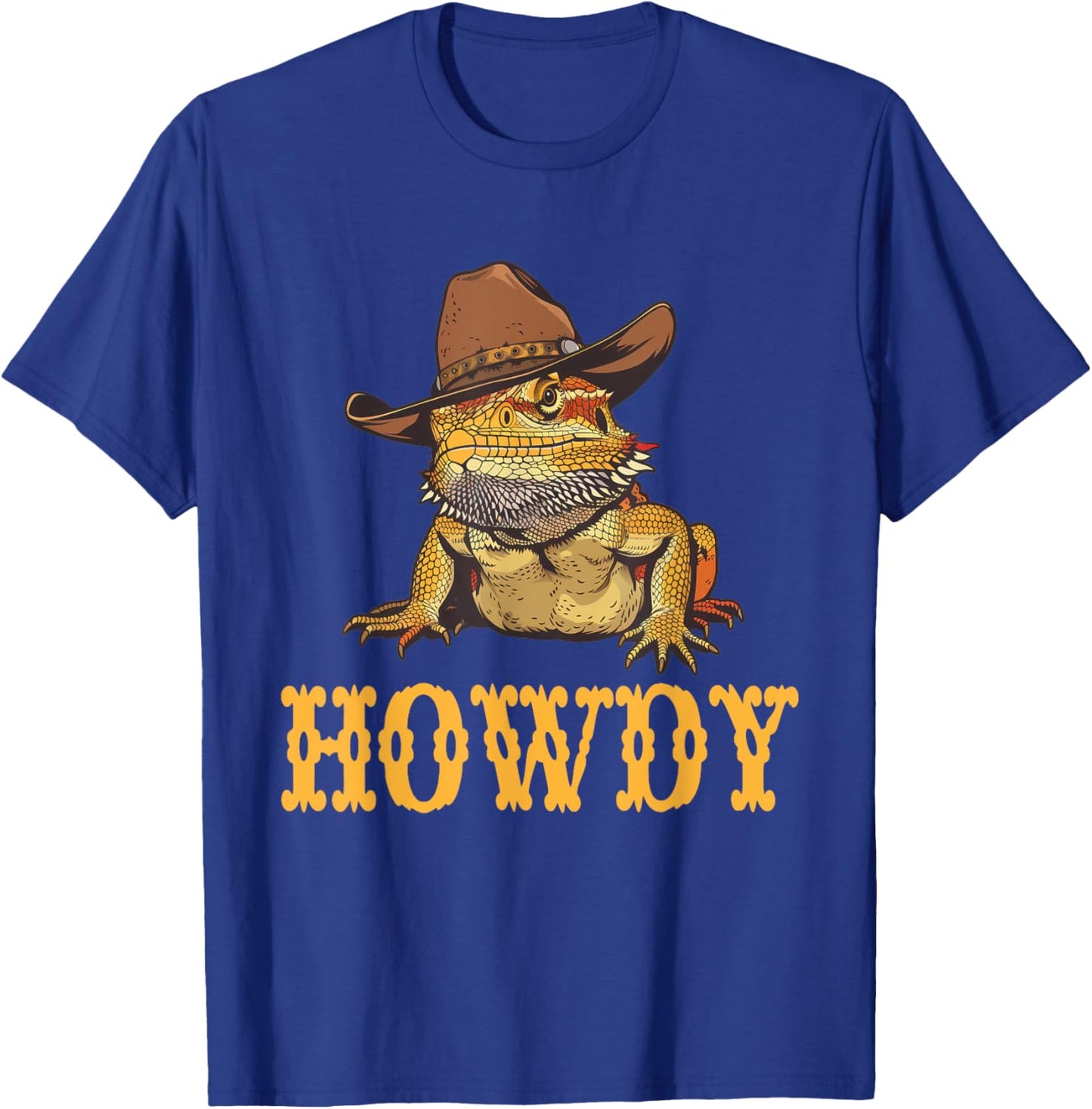 Bearded Dragon Howdy Cowboy T-Shirt - T-Shirt | Royal