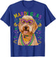 Golden Doodle Mardi Gras Beads Fleur De Lis For Dog Mom Dad T-Shirt - T-Shirt | Royal
