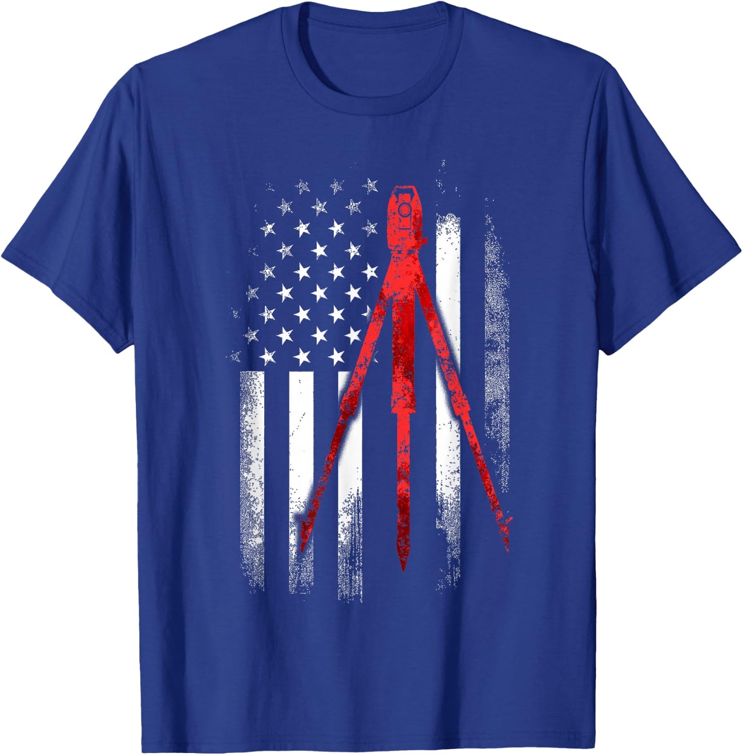 Land Surveying Flag Tool USA Funny Surveyor Gifts T-Shirt - T-Shirt | Royal