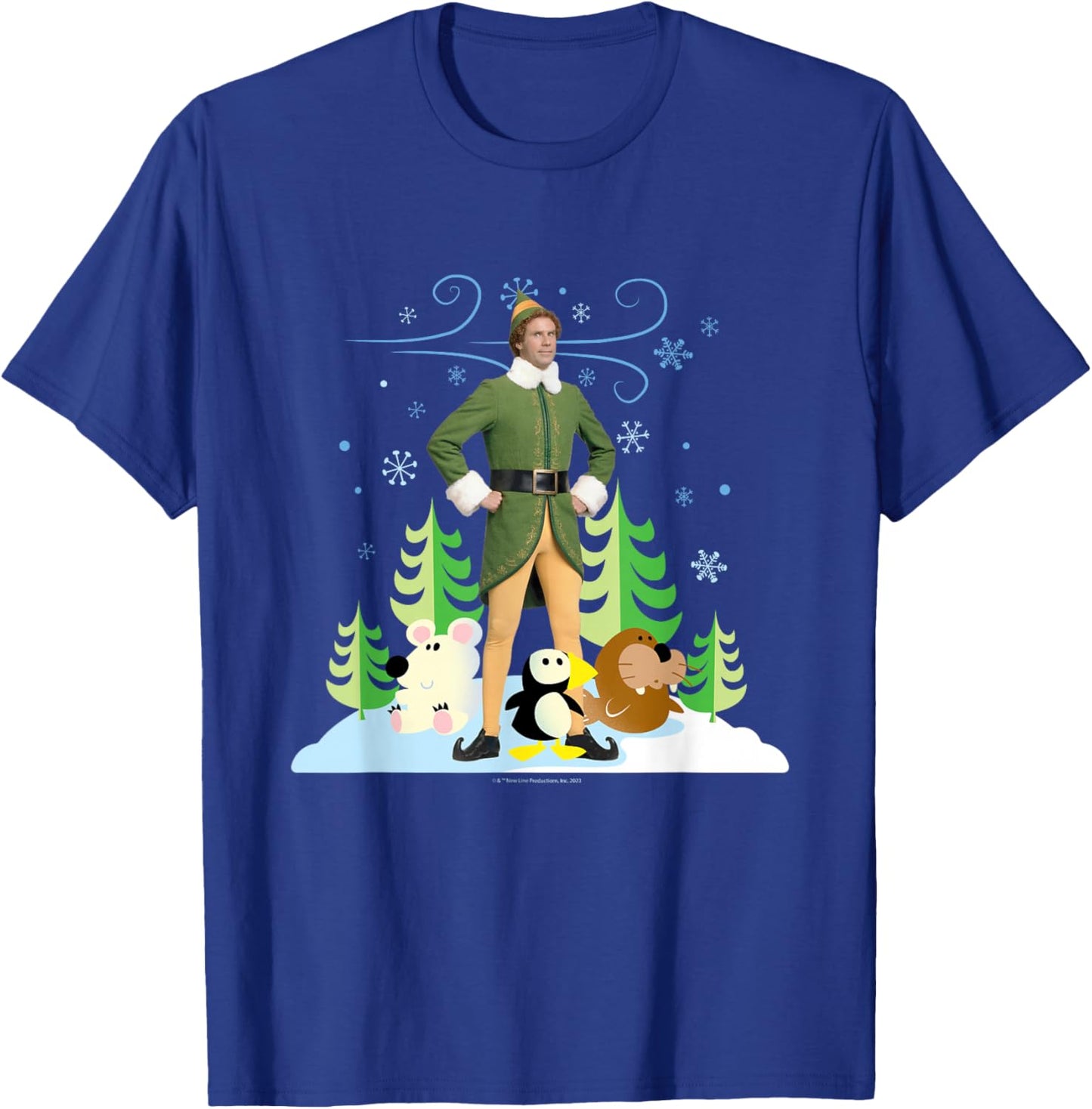 Elf - Buddy And Arctic Puppets T-Shirt - T-Shirt | Royal