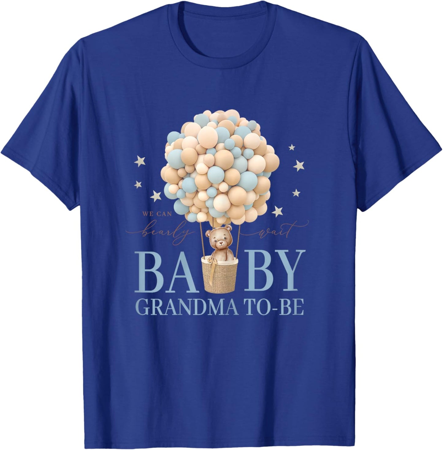 Grandma We Can Bearly Wait Baby Shower Bear Family Matching T-Shirt - T-Shirt | Royal