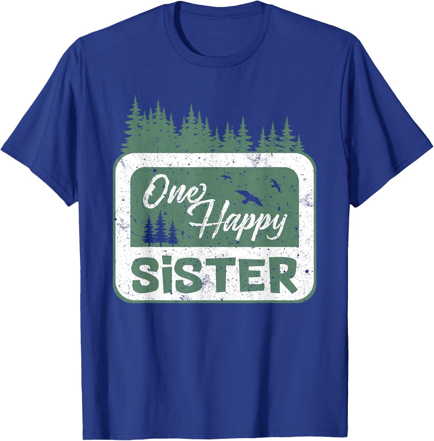 One Happy Sister Camper 1St Birthday Camping Bear T-Shirt - T-Shirt | Royal
