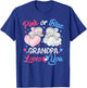 Pink or Blue Grandpa Loves You Shirt Elephant Gender Reveal T-Shirt - T-Shirt | Royal