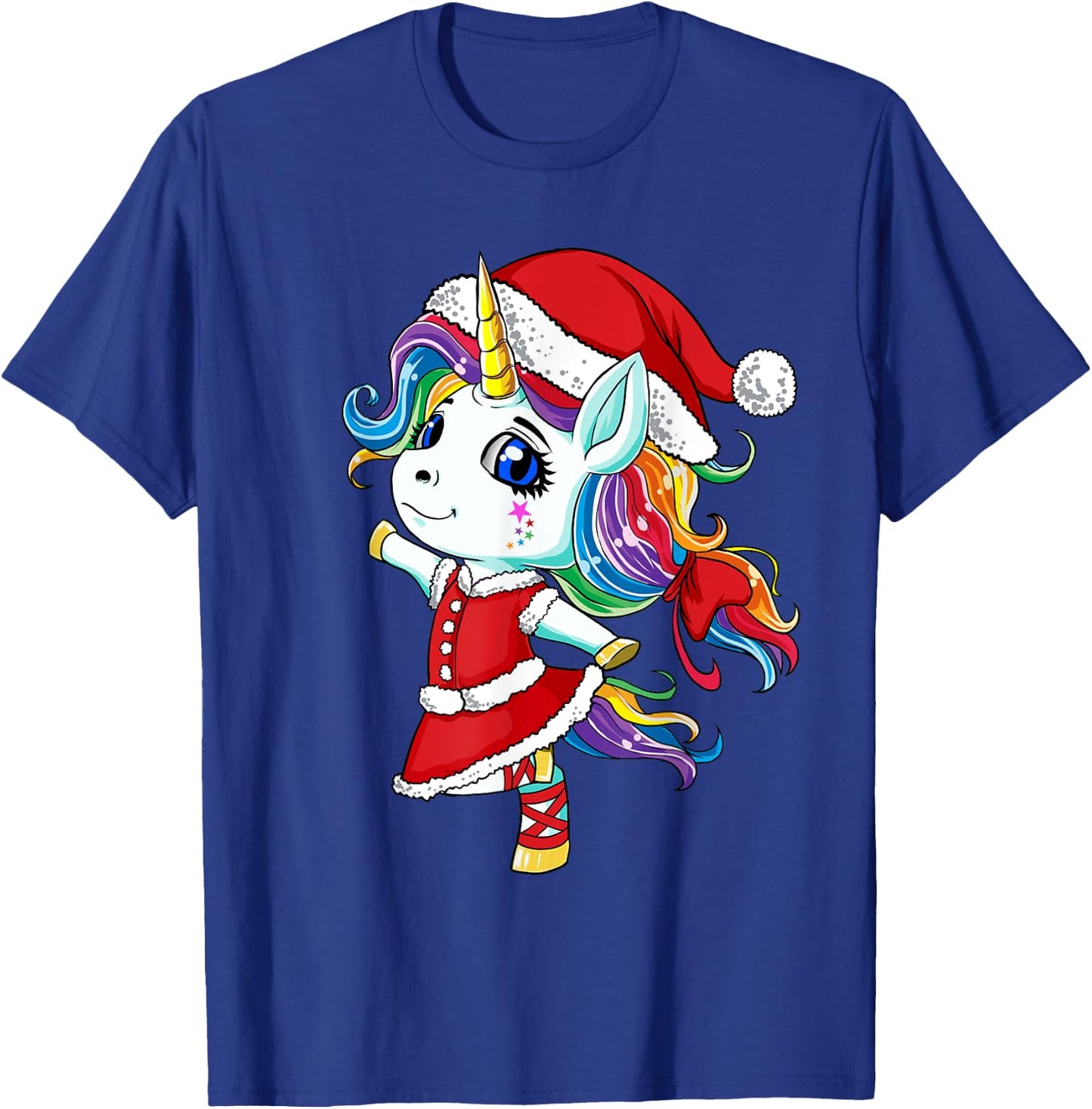 Unicorn Santa Claus Christmas Unicorns Girls T-Shirt - T-Shirt | Royal