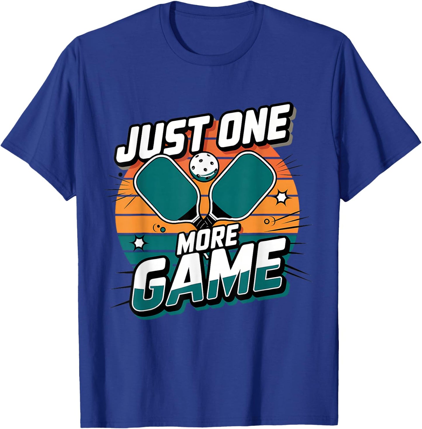 Pickleball Shirt Just One More Game Pickleball T-Shirt - T-Shirt | Royal