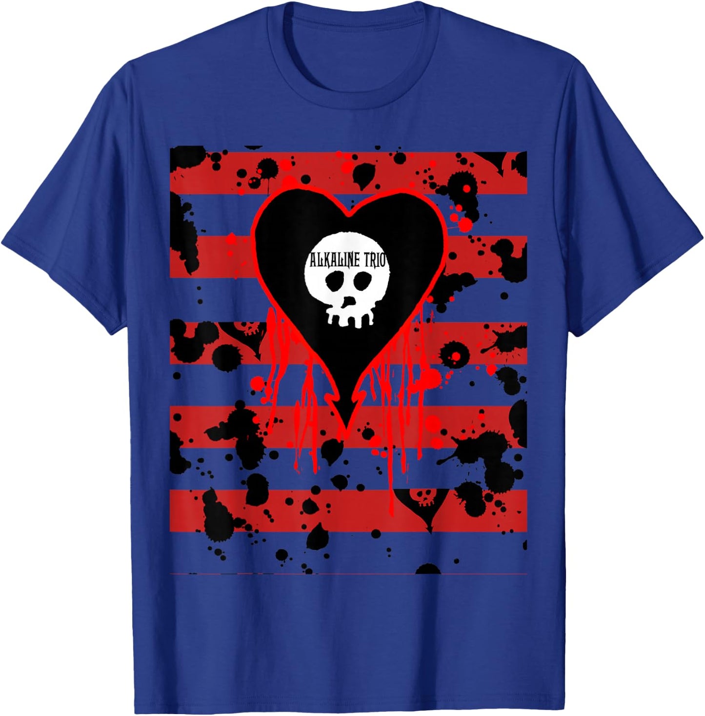 Alkaline Trio - Official Merchandise - Bloody Stripes T-Shirt - T-Shirt | Royal