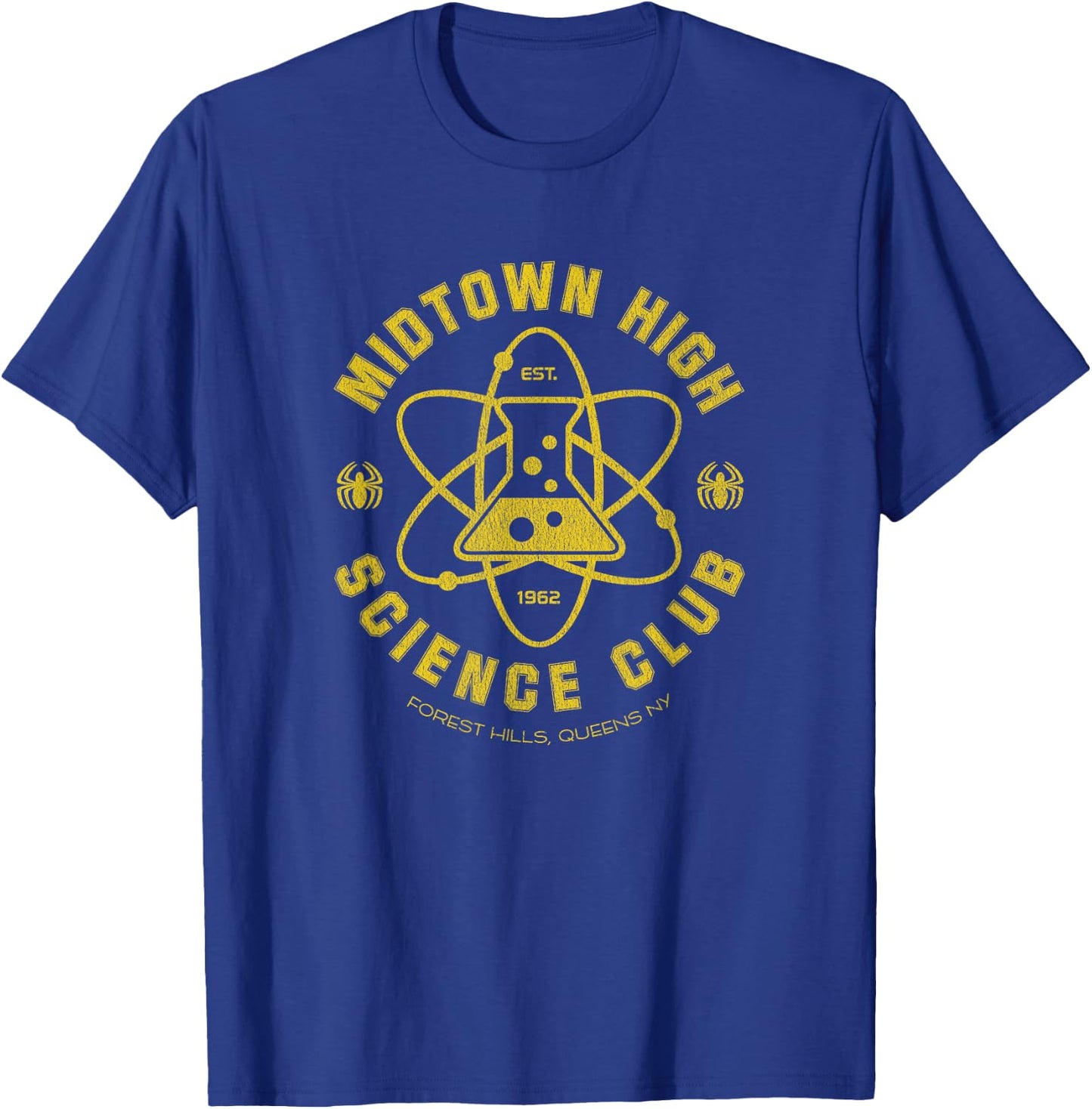 Marvel Spider-Man Midtown High Science Club Small T-Shirt - T-Shirt | Royal