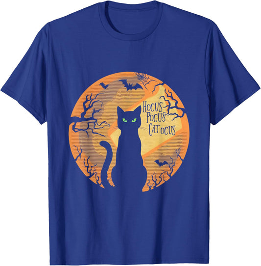 Hocus Pocus Catocus Halloween Black Cat Lover T-Shirt - T-Shirt | Royal