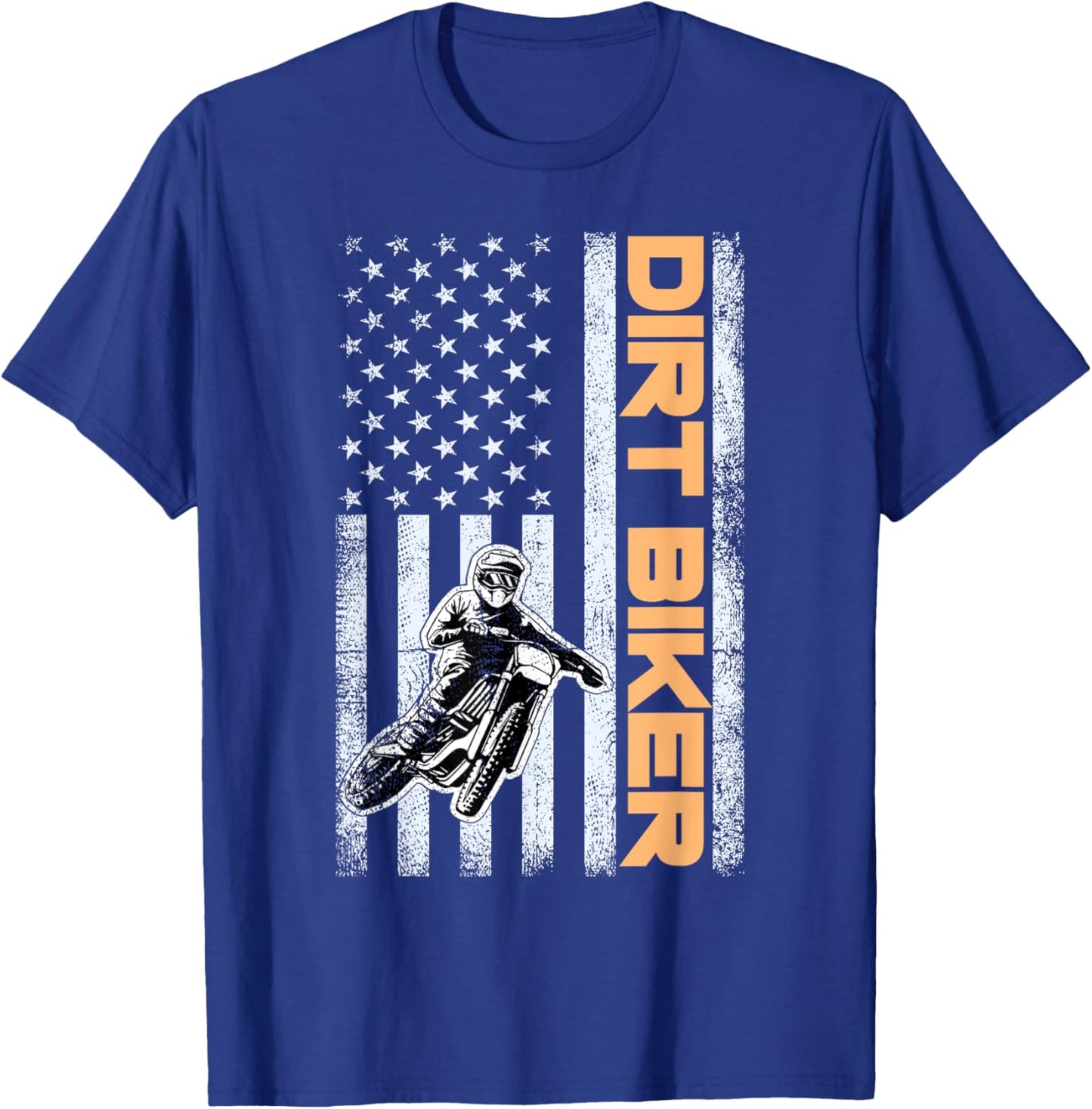 Dirt Bike Motocross Biker Boys Youth and Women T-Shirt - T-Shirt | Royal