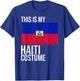 Vintage This is my Haiti Flag Costume For Halloween T-Shirt - T-Shirt | Royal