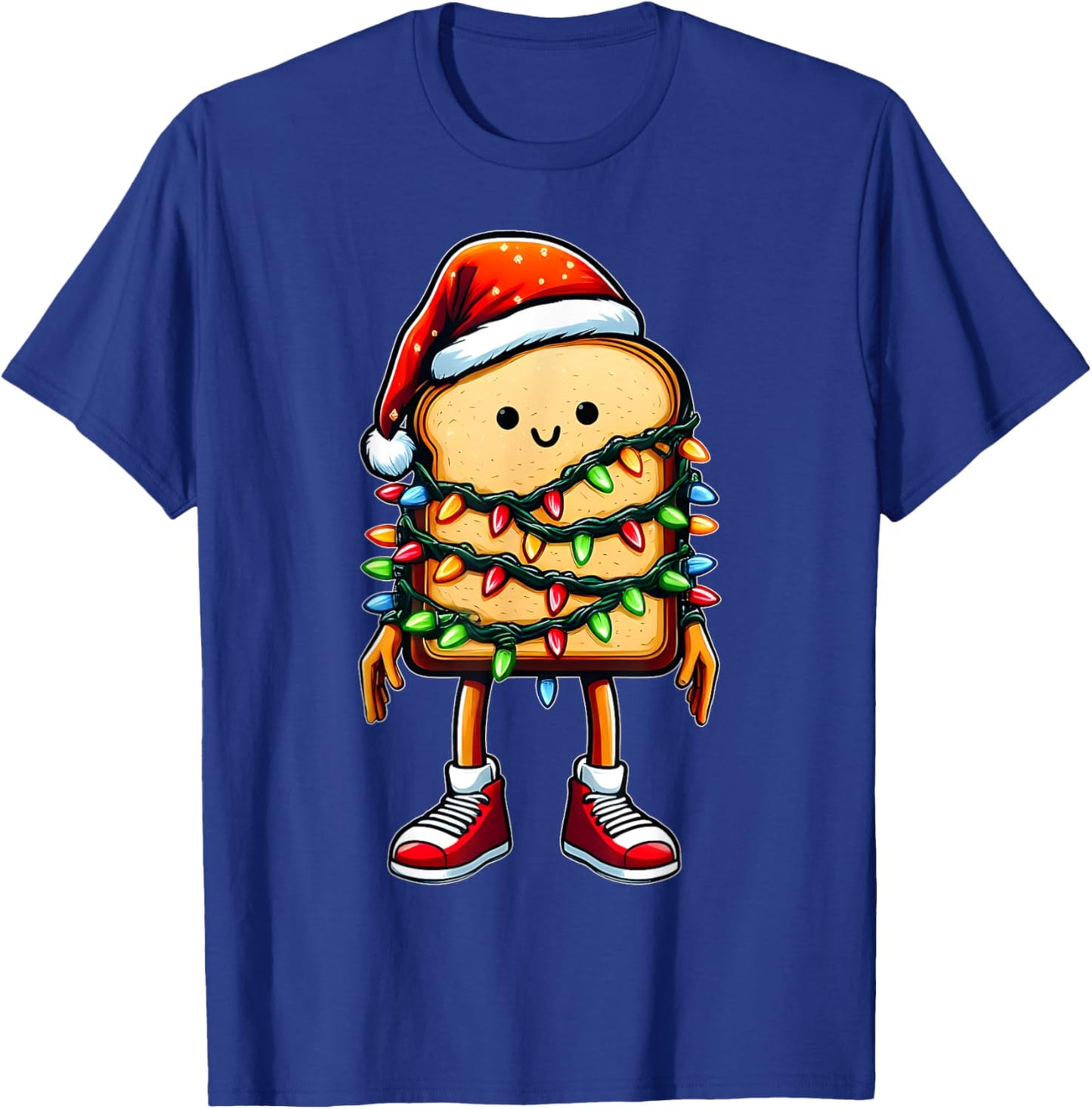 Cute Loaf Bread Baking Bread Baker Christmas Hat Xmas T-Shirt - T-Shirt | Royal