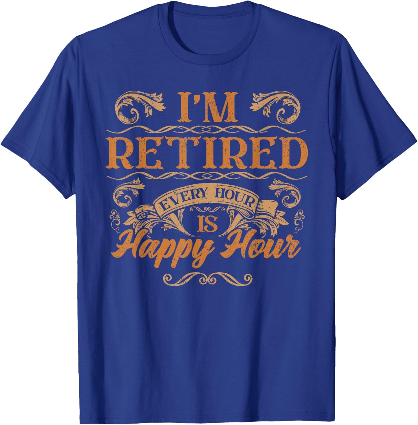 Funny Retired Men Women, Humor Retro Vintage Retirement 2025 T-Shirt - T-Shirt | Royal