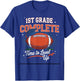 1st Grade Complete Time To Level Up Football Last Day School T-Shirt - T-Shirt | Royal