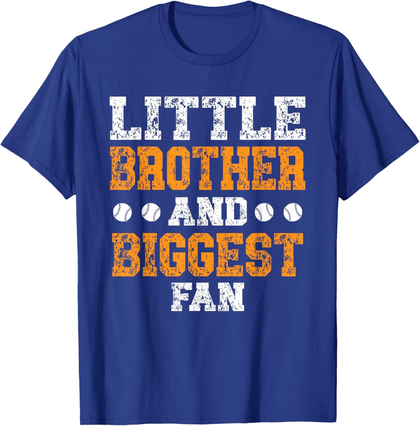 Little brother and biggest fan Softball Baseball Player T-Shirt - T-Shirt | Royal