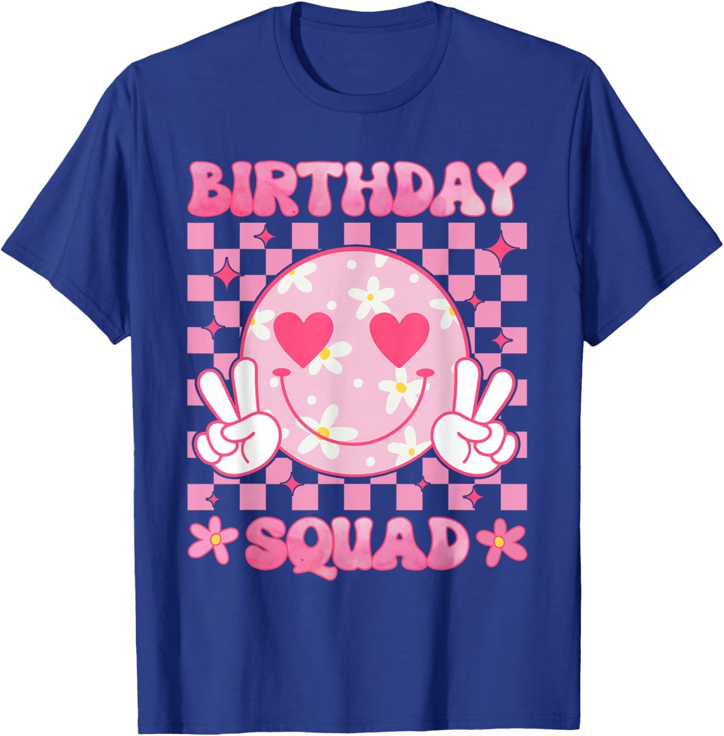 Groovy Birthday Squad Party Matching Birthday Family Group T-Shirt - T-Shirt | Royal
