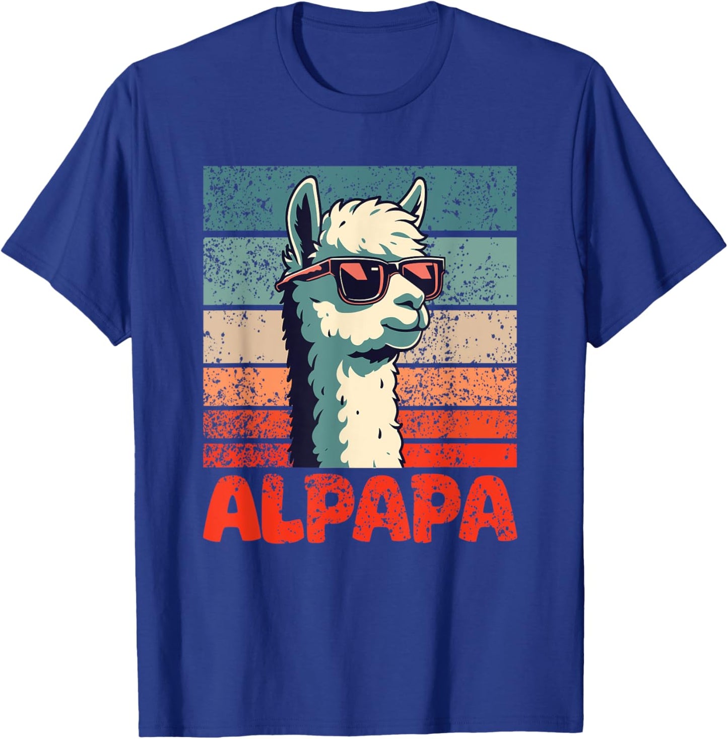 Alpapa Father's Day Best Dad Alpaca T-Shirt - T-Shirt | Royal