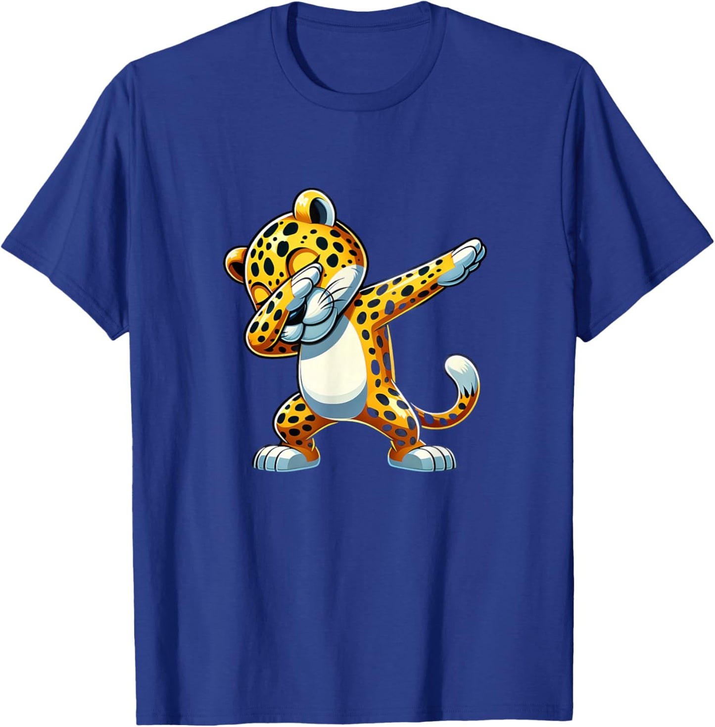 Dabbing Jaguar Cat Animal Lover Safari 0926CT T-Shirt - T-Shirt | Royal