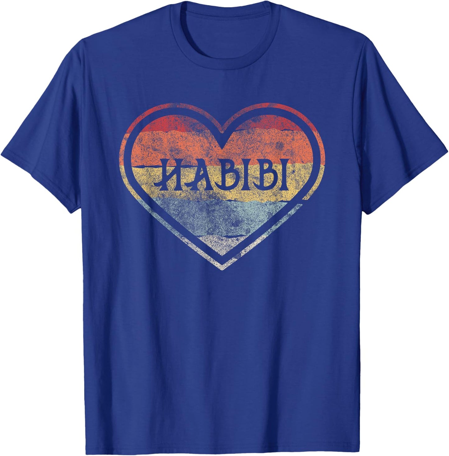 Habibi Retro Heart Arabic Arab Sweetheart Islam Muslim T-Shirt - T-Shirt | Royal