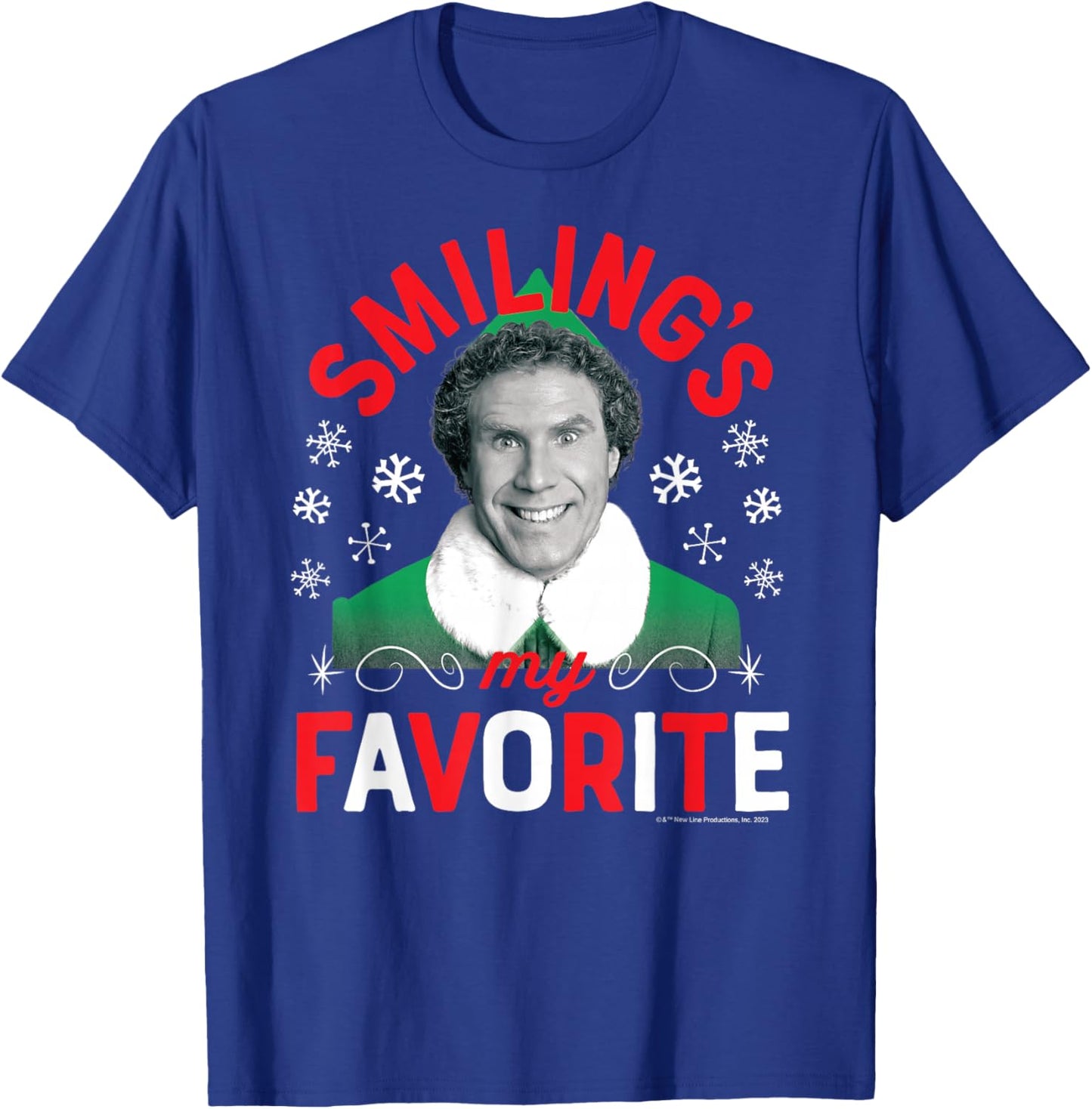 Elf - Smiling's My Favorite T-Shirt - T-Shirt | Royal