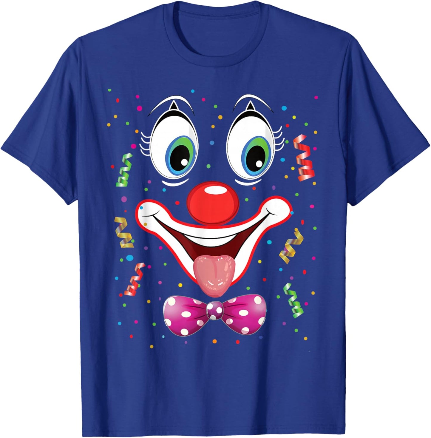 Carnival Clown Face Circus Costume Kids Men Women Carnivals T-Shirt - T-Shirt | Royal