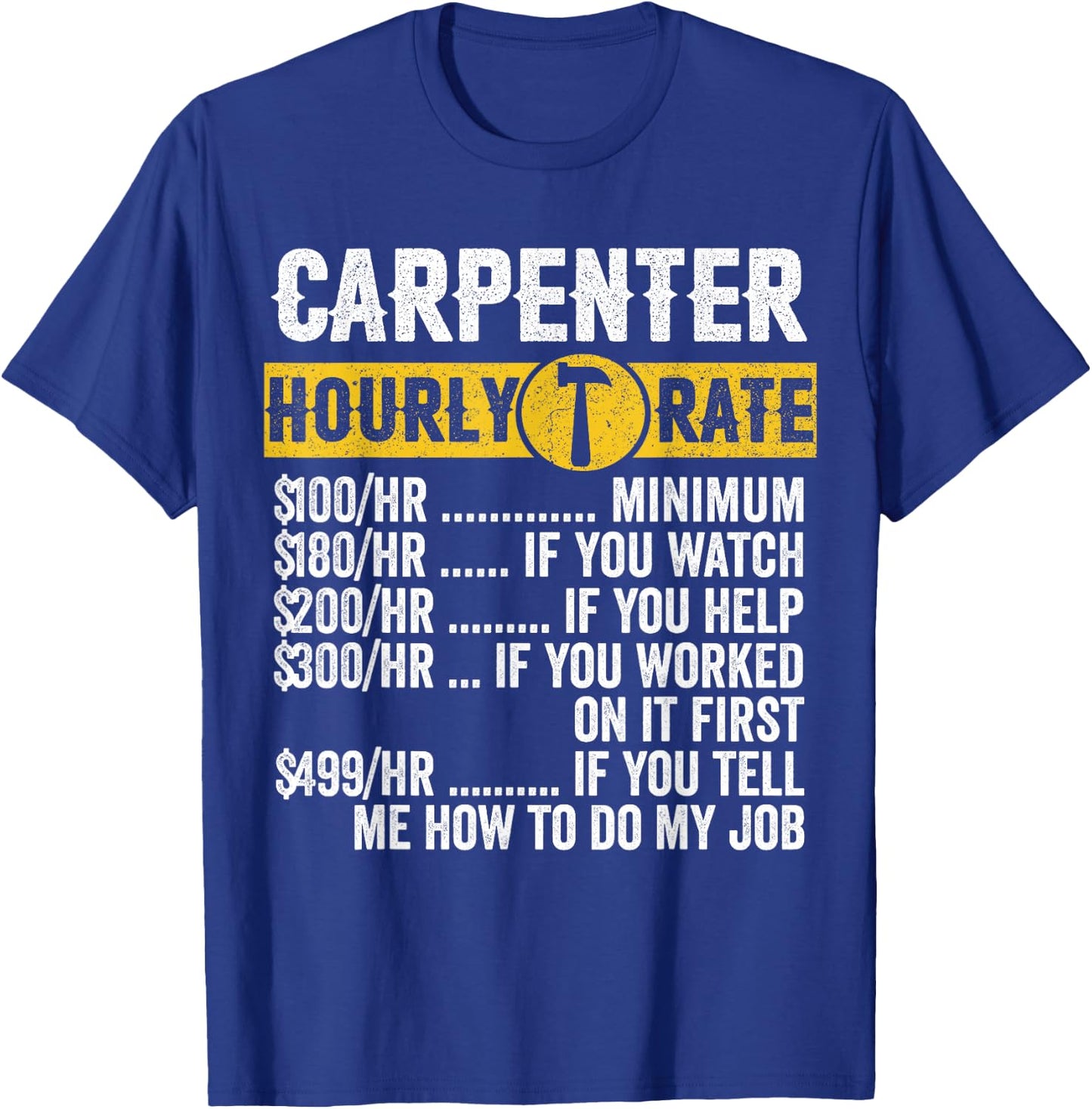 Funny Vintage Carpenter Clothing Hour Set Men T-Shirt - T-Shirt | Royal