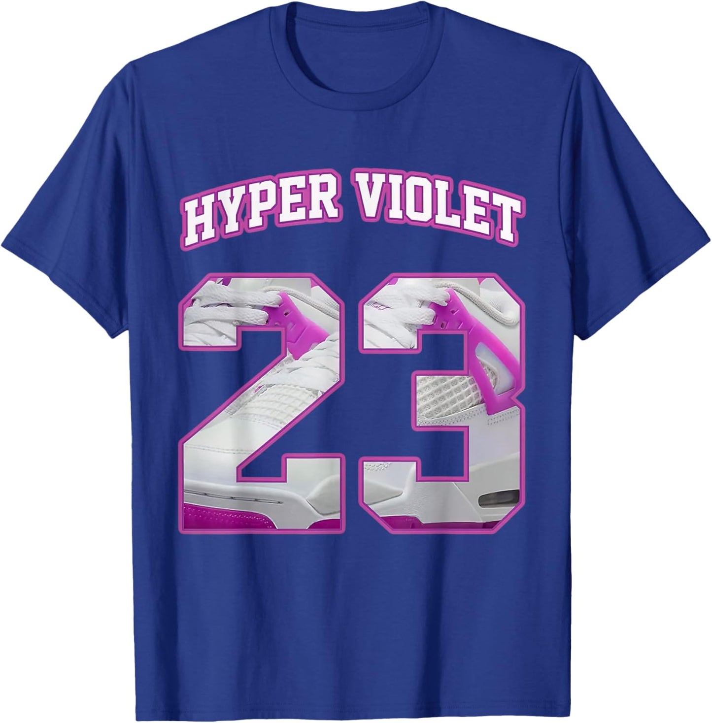 Number 23 Hyper Violet 4s Loser Lover Matching Retro T-Shirt - T-Shirt | Royal