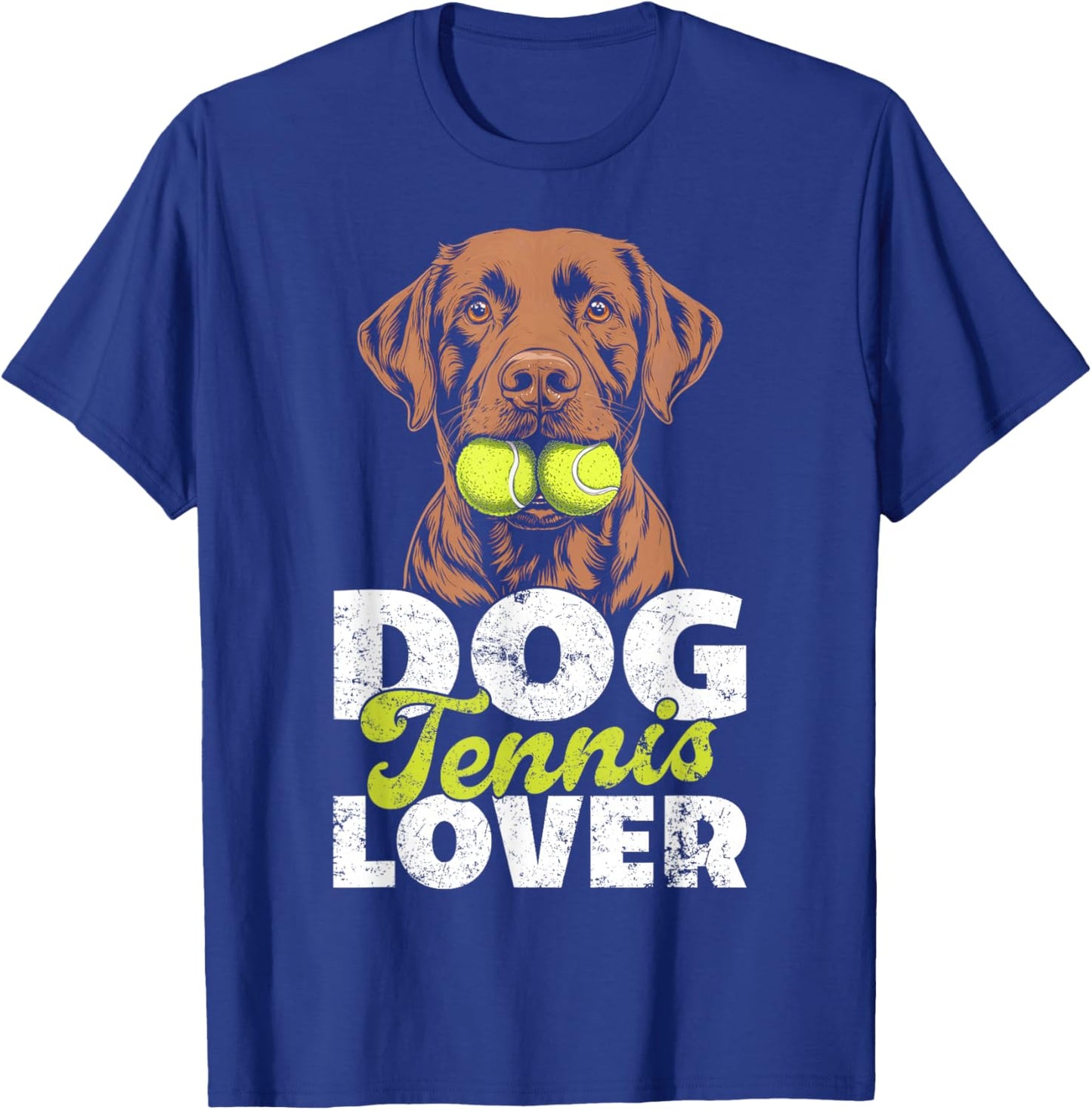 Dog Tennis Lover Gift Shirt Funny Tennis Balls Pet Owner T-Shirt - T-Shirt | Royal