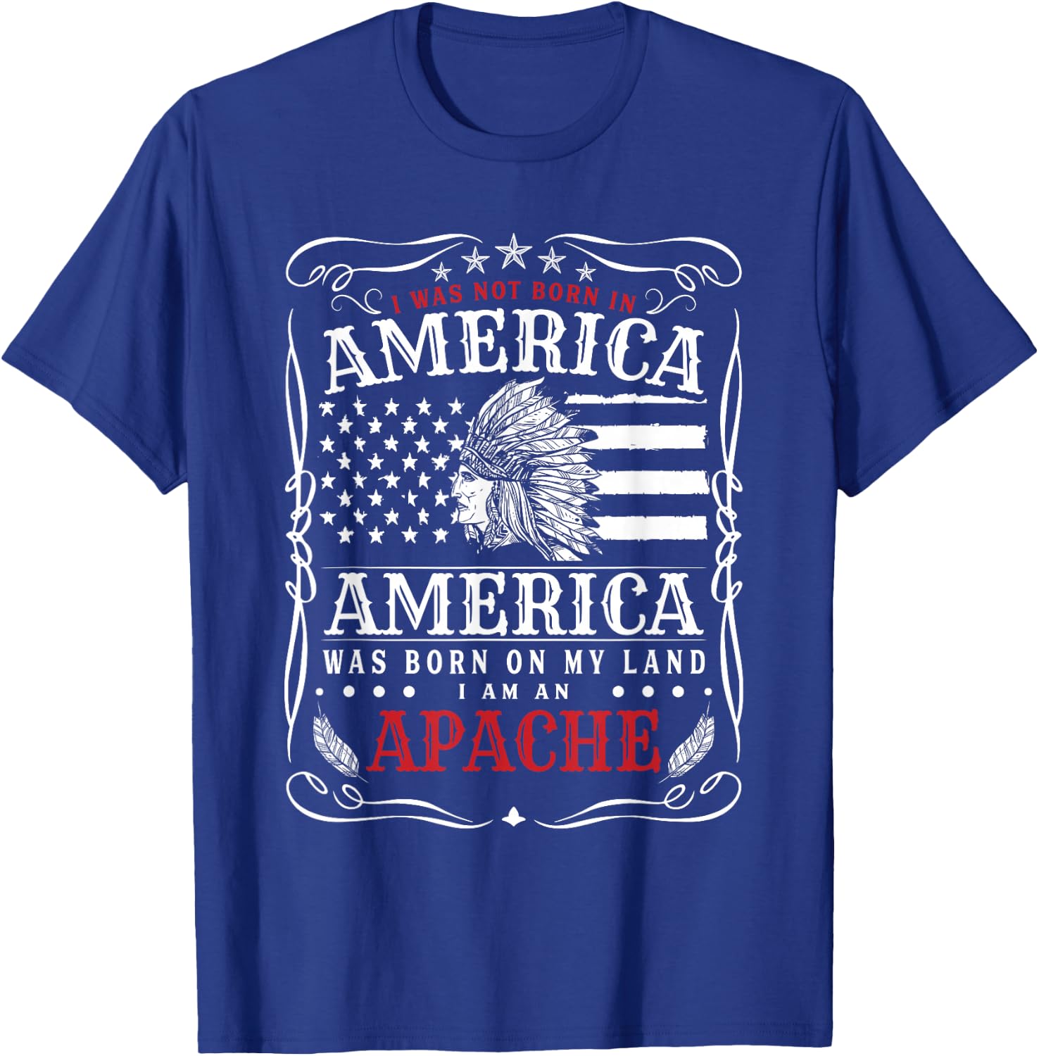 Native American Apache T-Shirt - T-Shirt | Royal