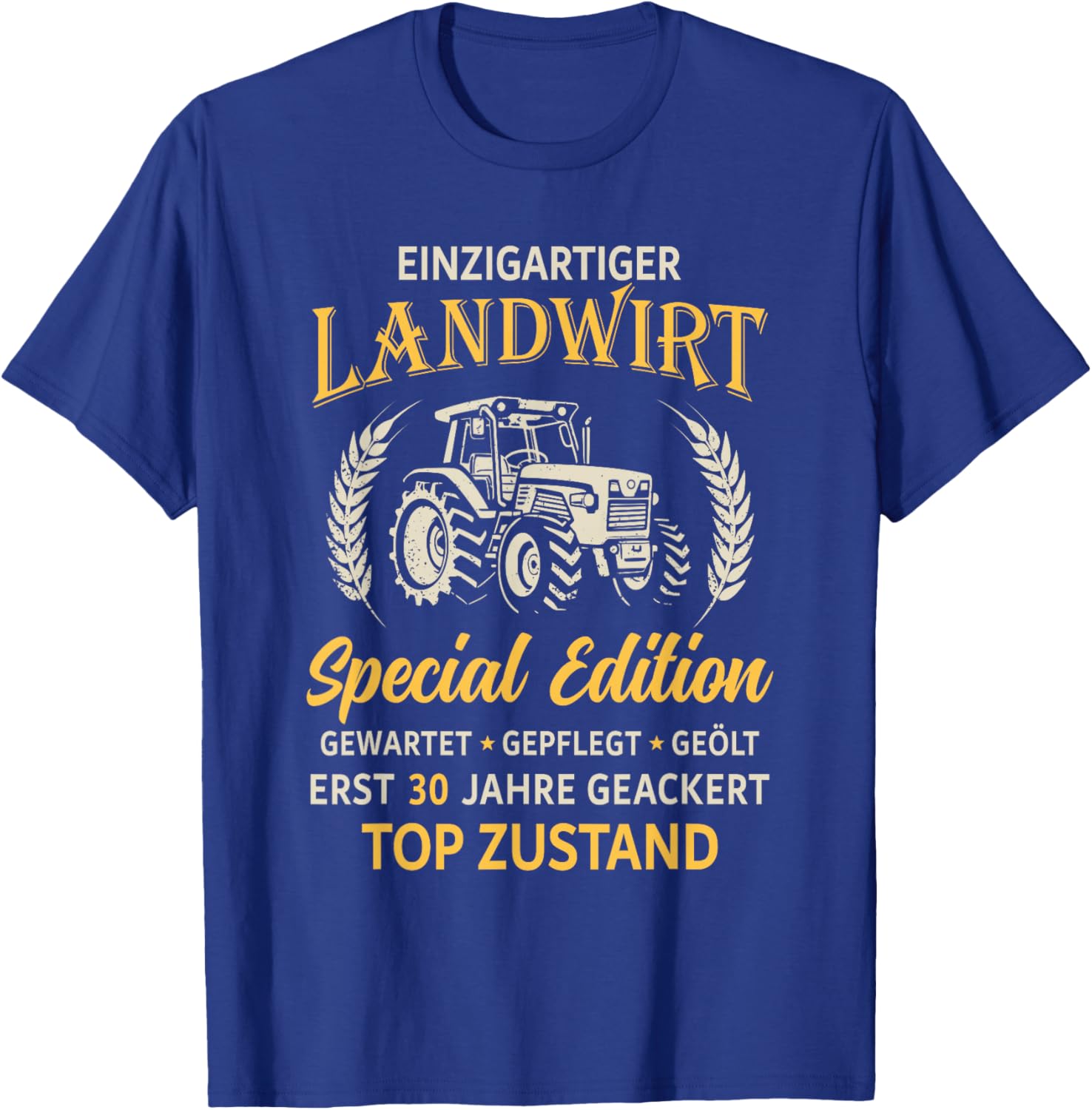 30. Geburtstag Landwirt Traktor Bauer T-Shirt - T-Shirt | Royal