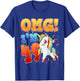 OMG I'm 49 I'm 49th 49 Years Old Unicorn Birthday Gift T-Shirt - T-Shirt | Royal