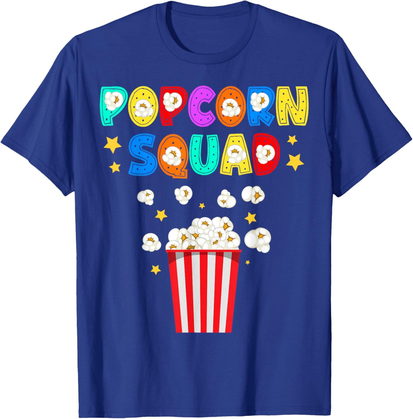 Popcorn Squad Movie Theater Lover Theatre Nerd T-Shirt - T-Shirt | Royal