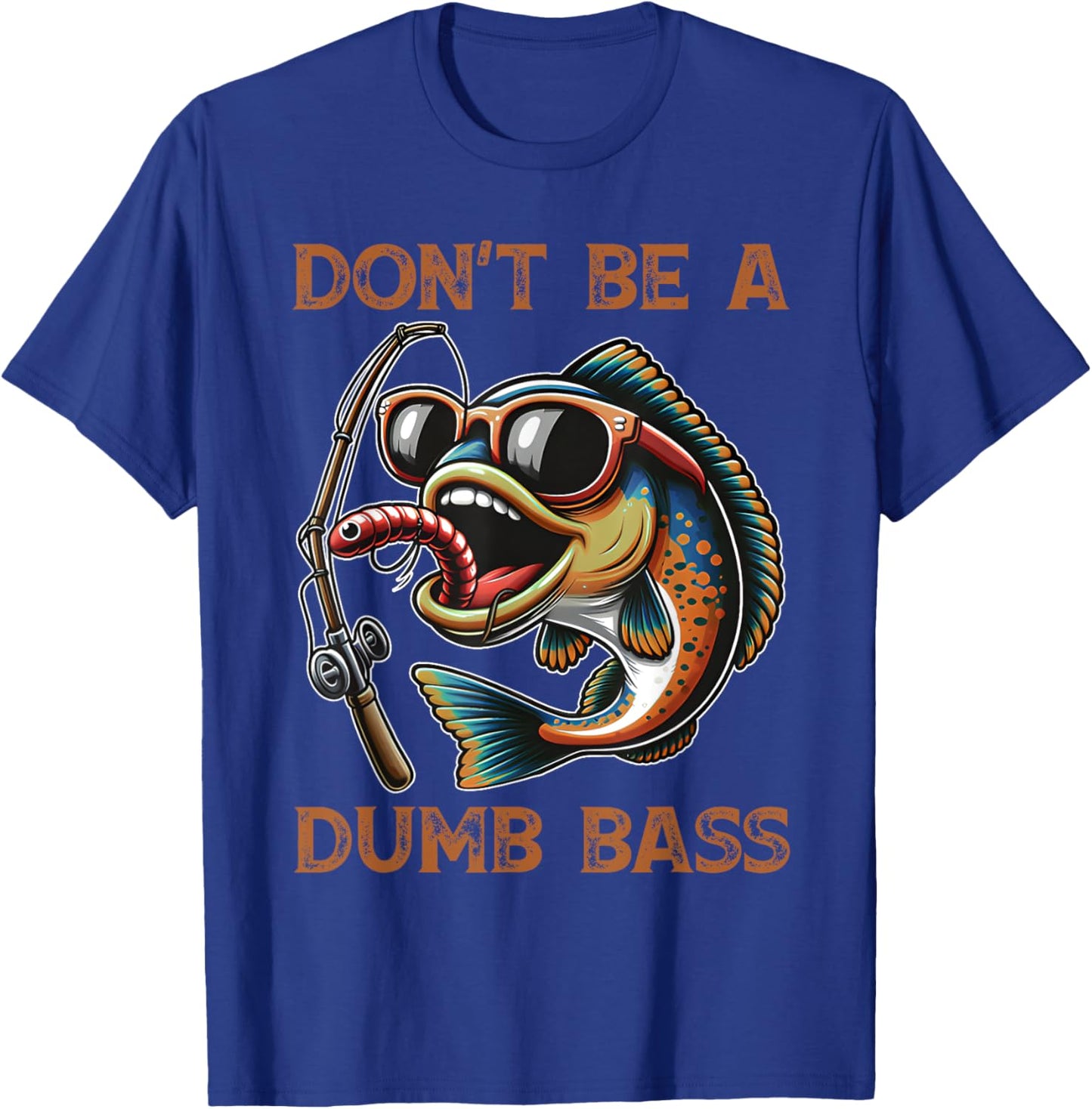 Funny Bass Fishing Stuff Funny Dad Bass Fish Papa Fishing T-Shirt - T-Shirt | Royal