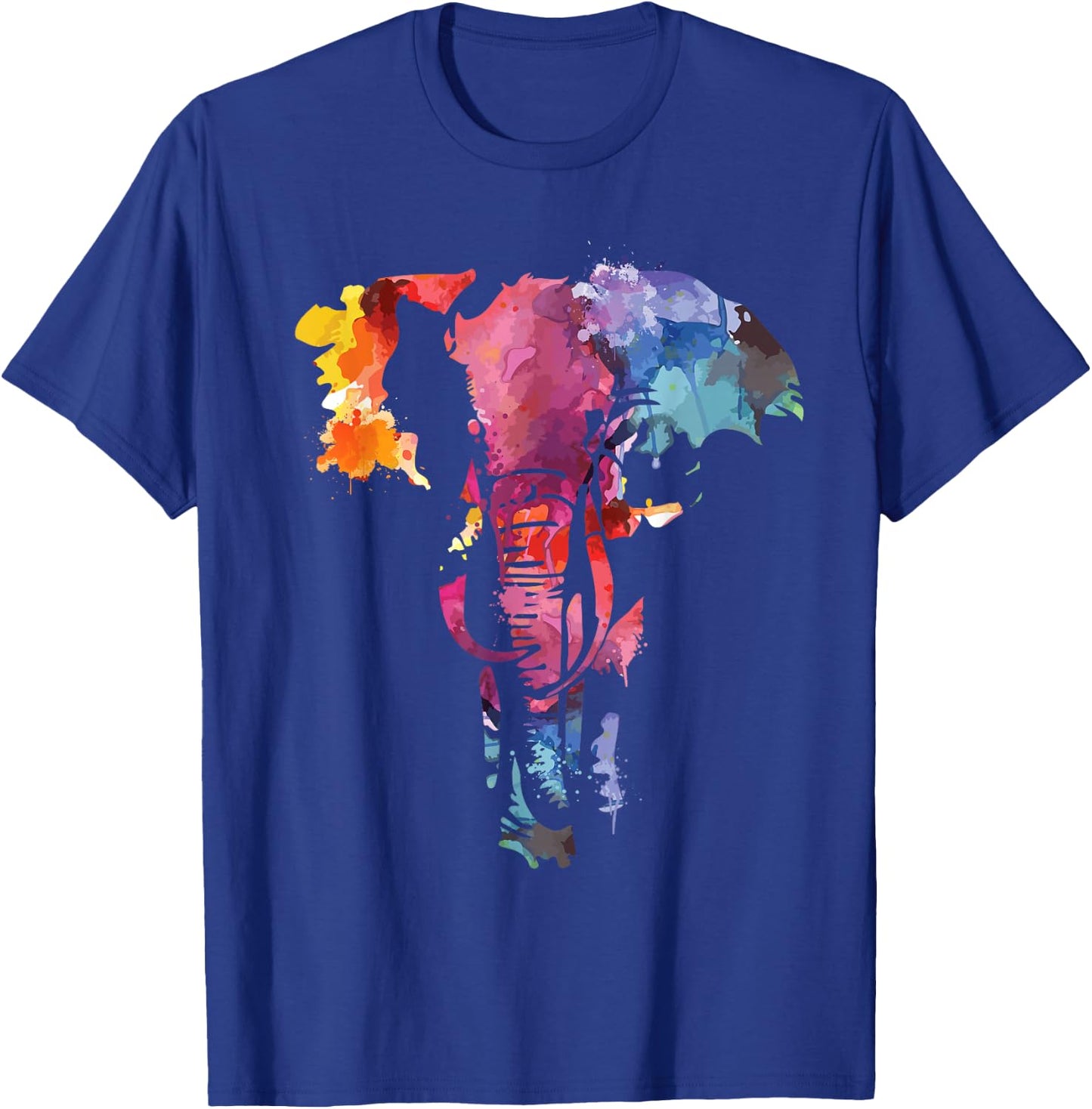 Elephant Watercolor Art Design For People Who Love Elephants T-Shirt - T-Shirt | Royal