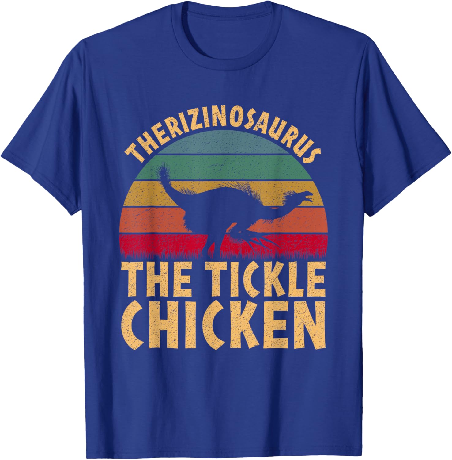 Therizinosaurus The Tickle Chicken - Funny Dinosaur Vintage T-Shirt - T-Shirt | Royal