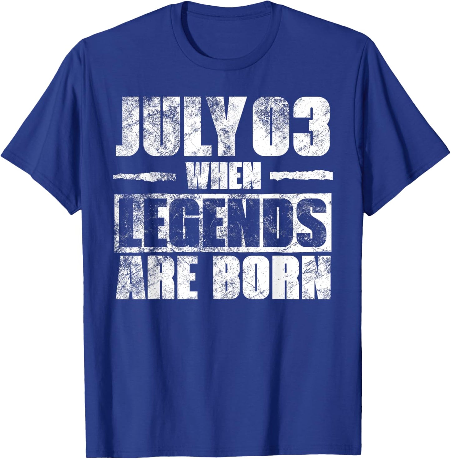 July 3rd When Legends Are Born July Birthday T-Shirt - T-Shirt | Royal