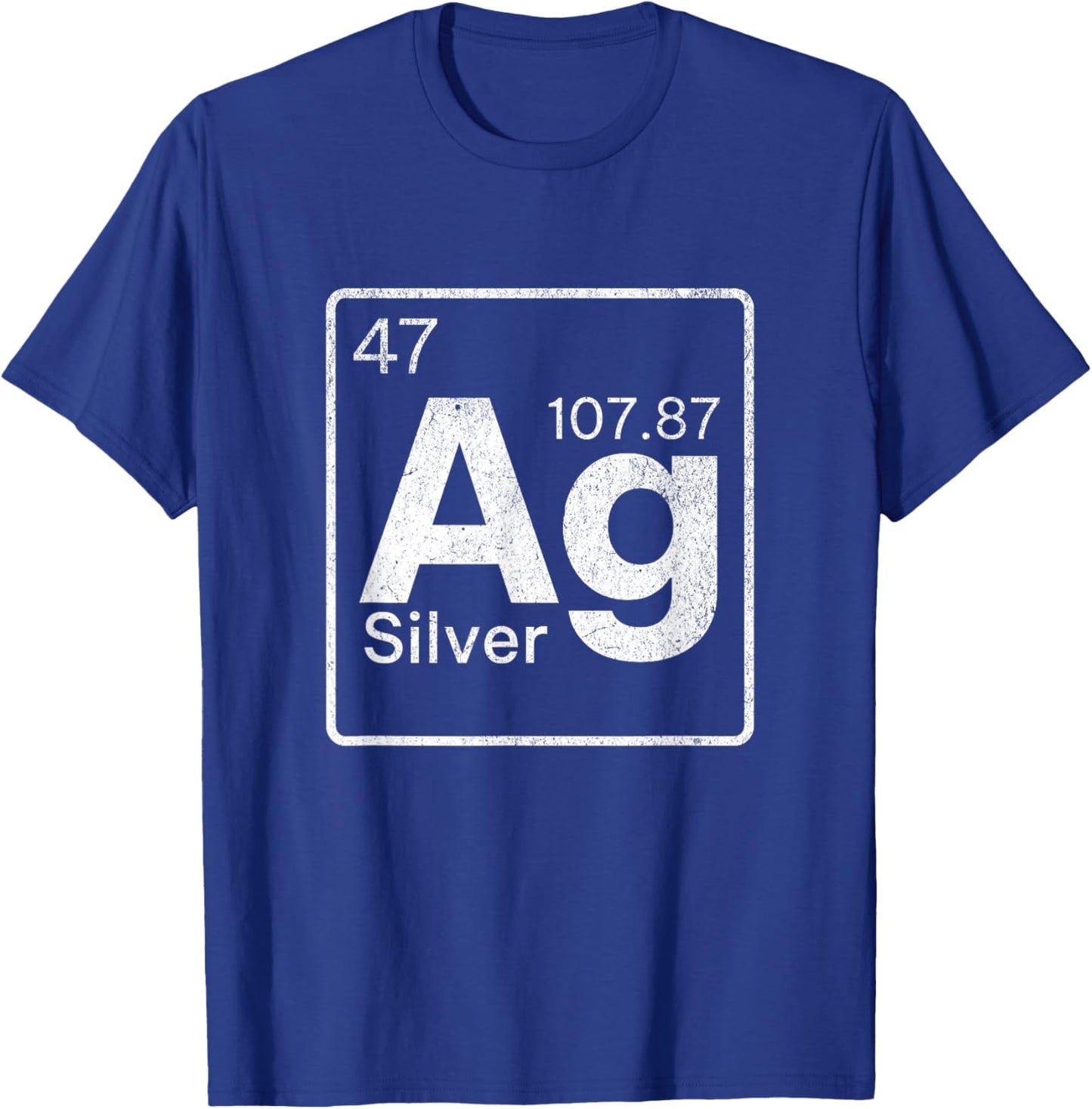 Silver Chemical Ag Symbol Periodic Table of Elements Present T-Shirt - T-Shirt | Royal